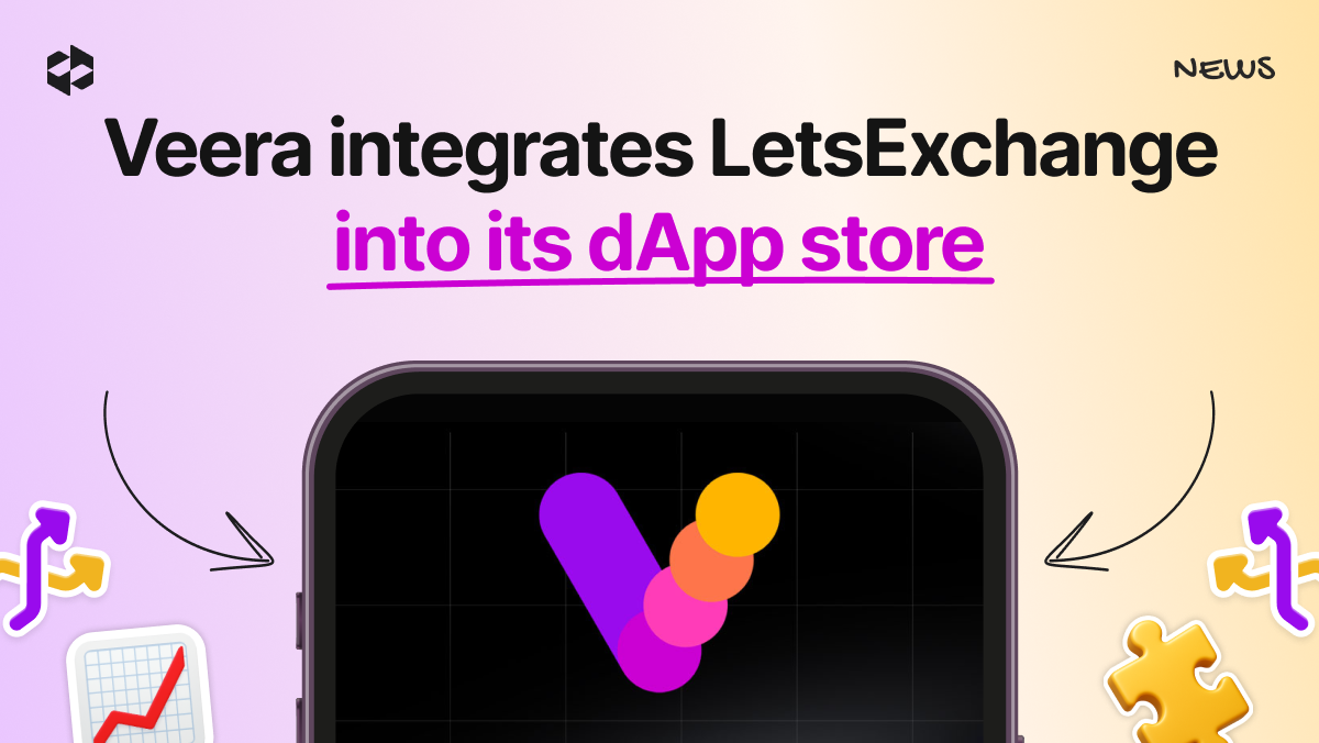 LetsExchange is available on Veera’s dApp store