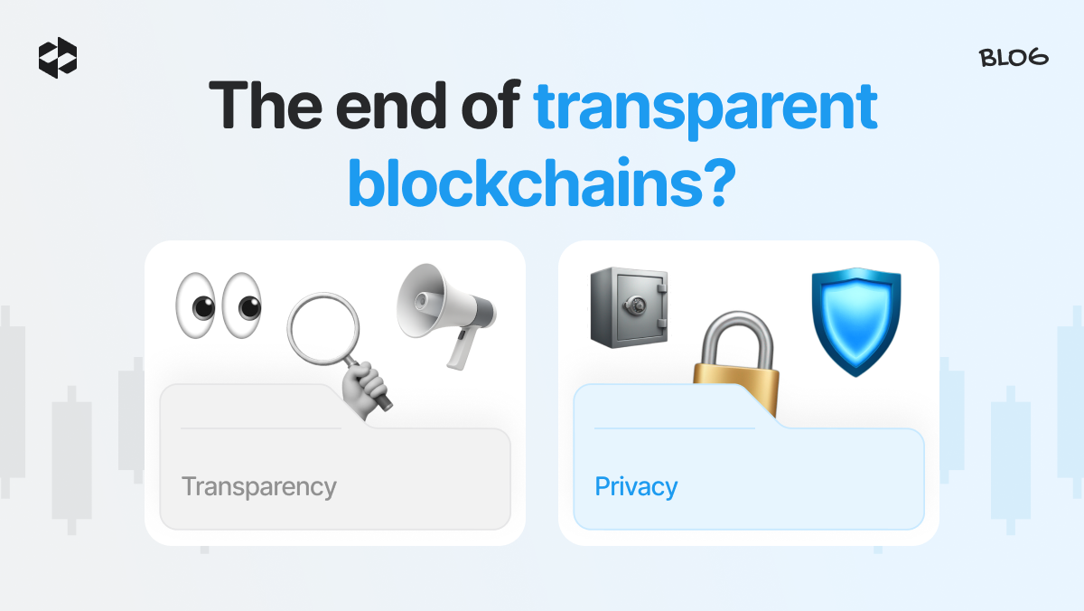Description of the evolution from transparency to a transparency-privacy balance in blockchains.